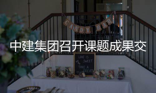 集团交流中建召开会成果课题
